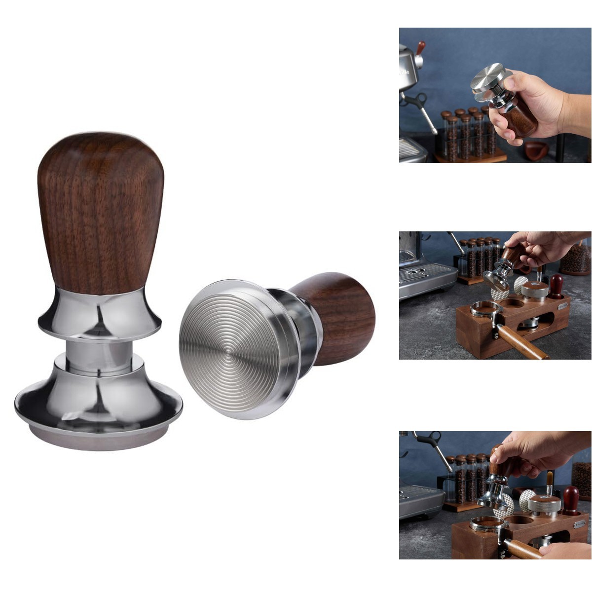 Teyearlife 53.3mm Espresso Tamper for Breville 54mm Portafilter, 30lb