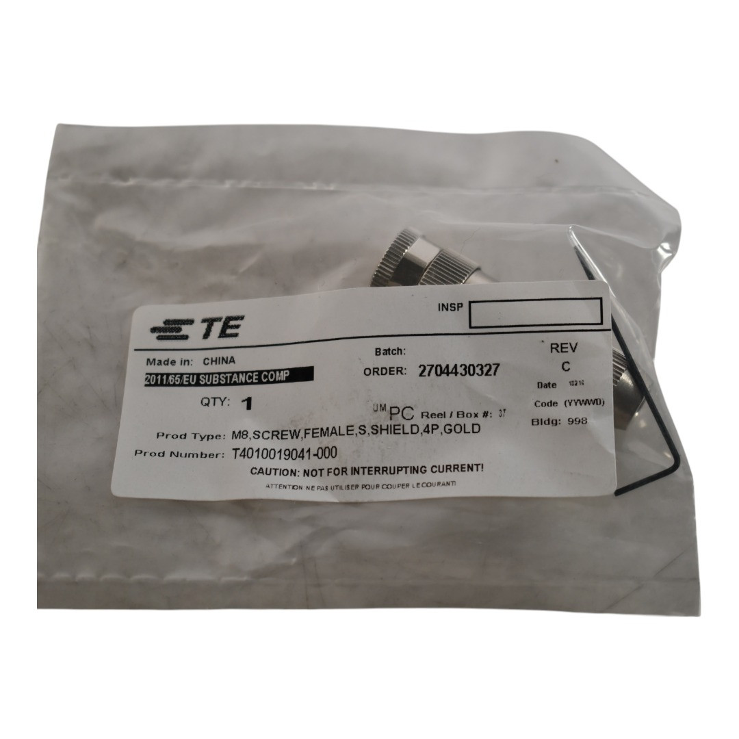NEW TE Connectivity T4010019041-000 4 Position Circular Connector Receptacle, Fe