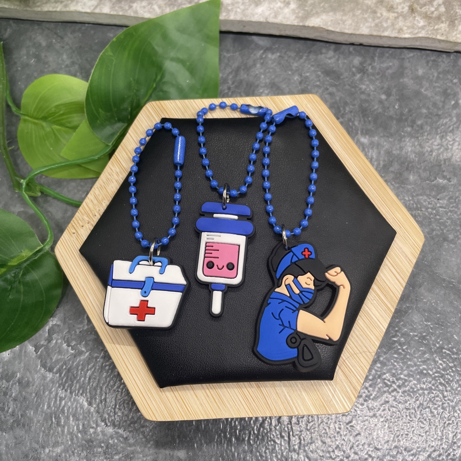 3 PC Medical Nurse Doctor Tumbler Charm Novelty Party Favor PCV Set New B641