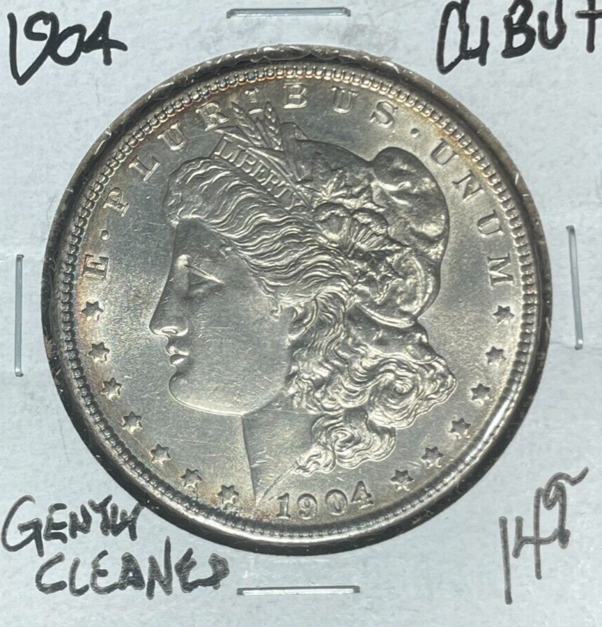 1904 MORGAN SILVER DOLLAR ~ CH/BU+ GENTLY CLEANED ~NICE COIN~