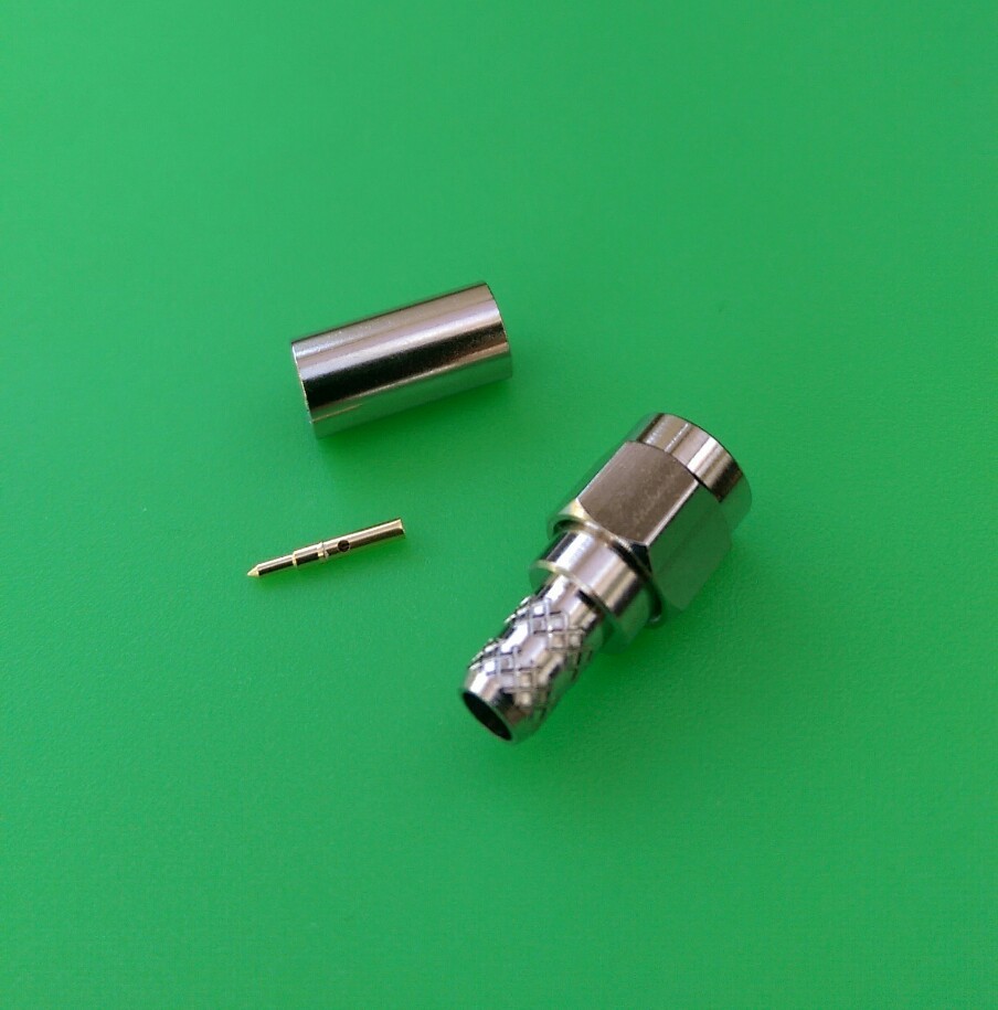(2 SETS) SMA Male Crimp for RG58 RG142 RG400 LMR195 Cable - USA Seller