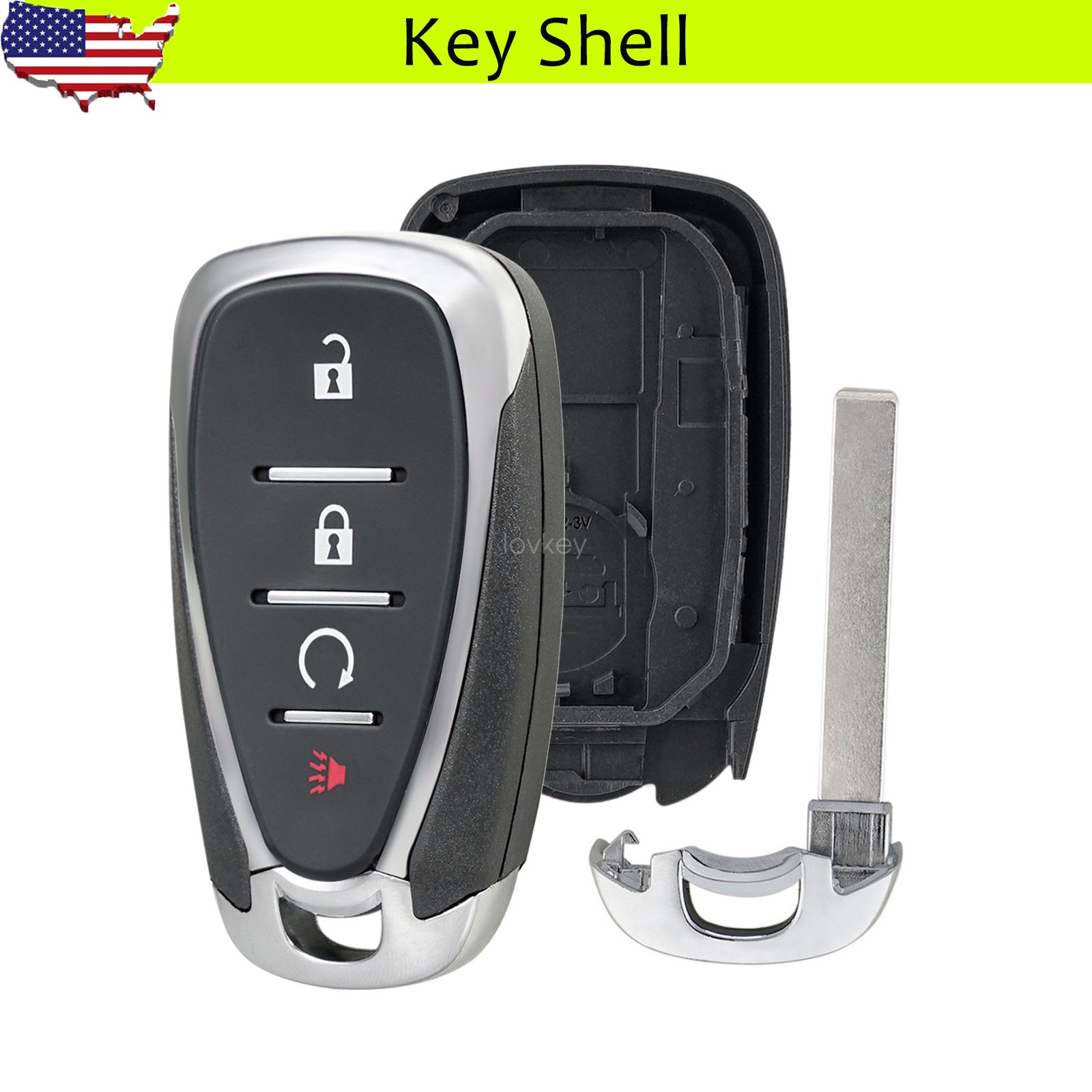 For 2017 2018 2019 2020 2021 Chevy Sonic Trax Bolt Equinox Remote Key Fob Shell