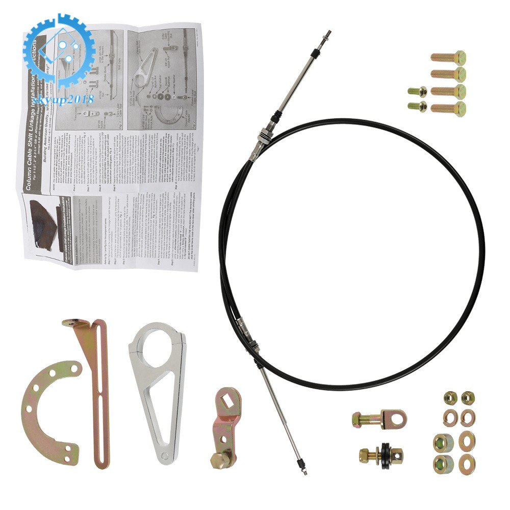 For GM TH350 4L60 4L80E 2" Transmission Cable Column Shift Linkage Kit ACA-1804