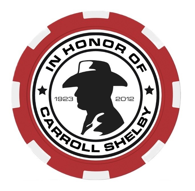 Carroll Shelby Foundation Tribute Poker Chip - GT350 GT500 Cobra * FREE US SHIP!
