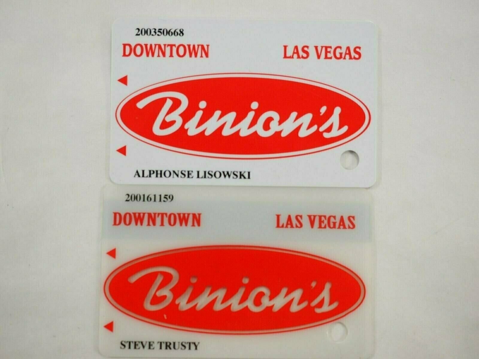 Binion's Downtown Hotel and Casino Las Vegas Players Club Cards 2 Types You Pick