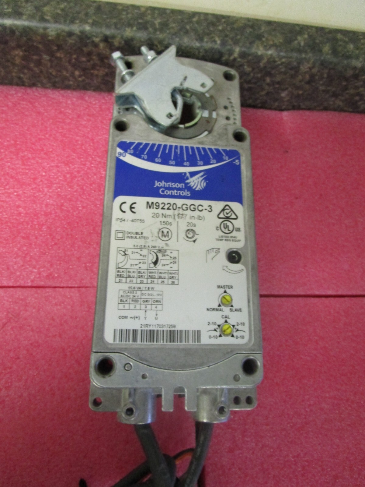 Johnson Controls M9220-BGC-3 M9220 24V On/Off Spring Return Actuator (177 lb-in)