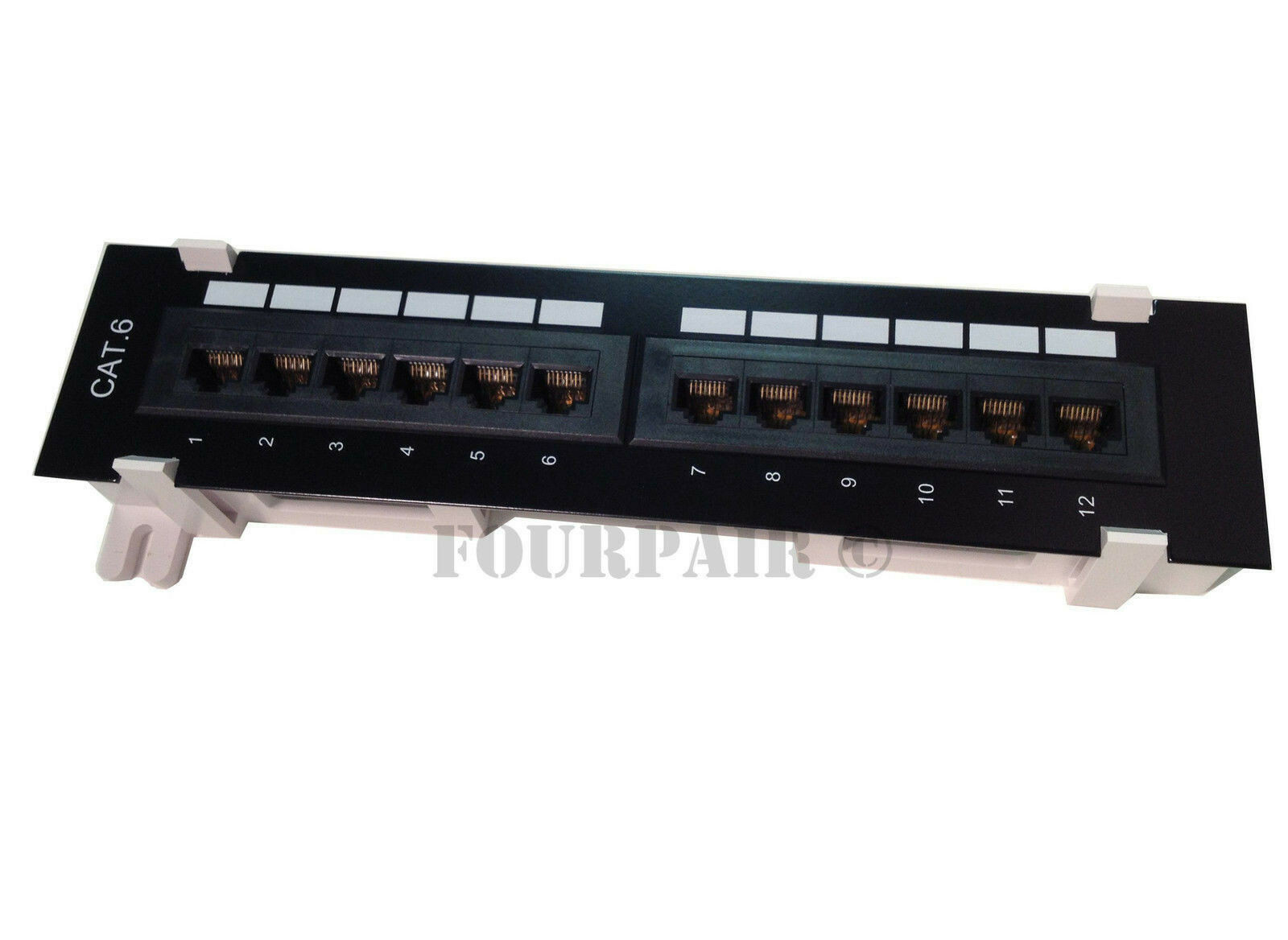 NEW CAT6 12 Port Patch Panel RJ45 110 Network Mini Surface Wall Mount Bracket