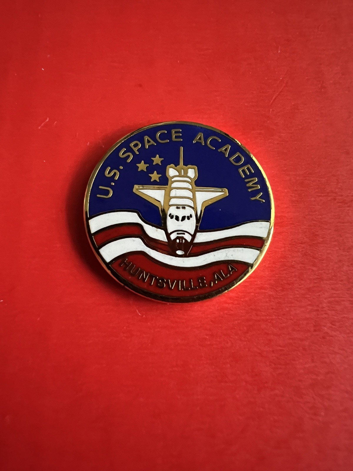 US Space Academy Huntsville Alabama Shuttle Flat Coin Ball Marker 3/4” W New