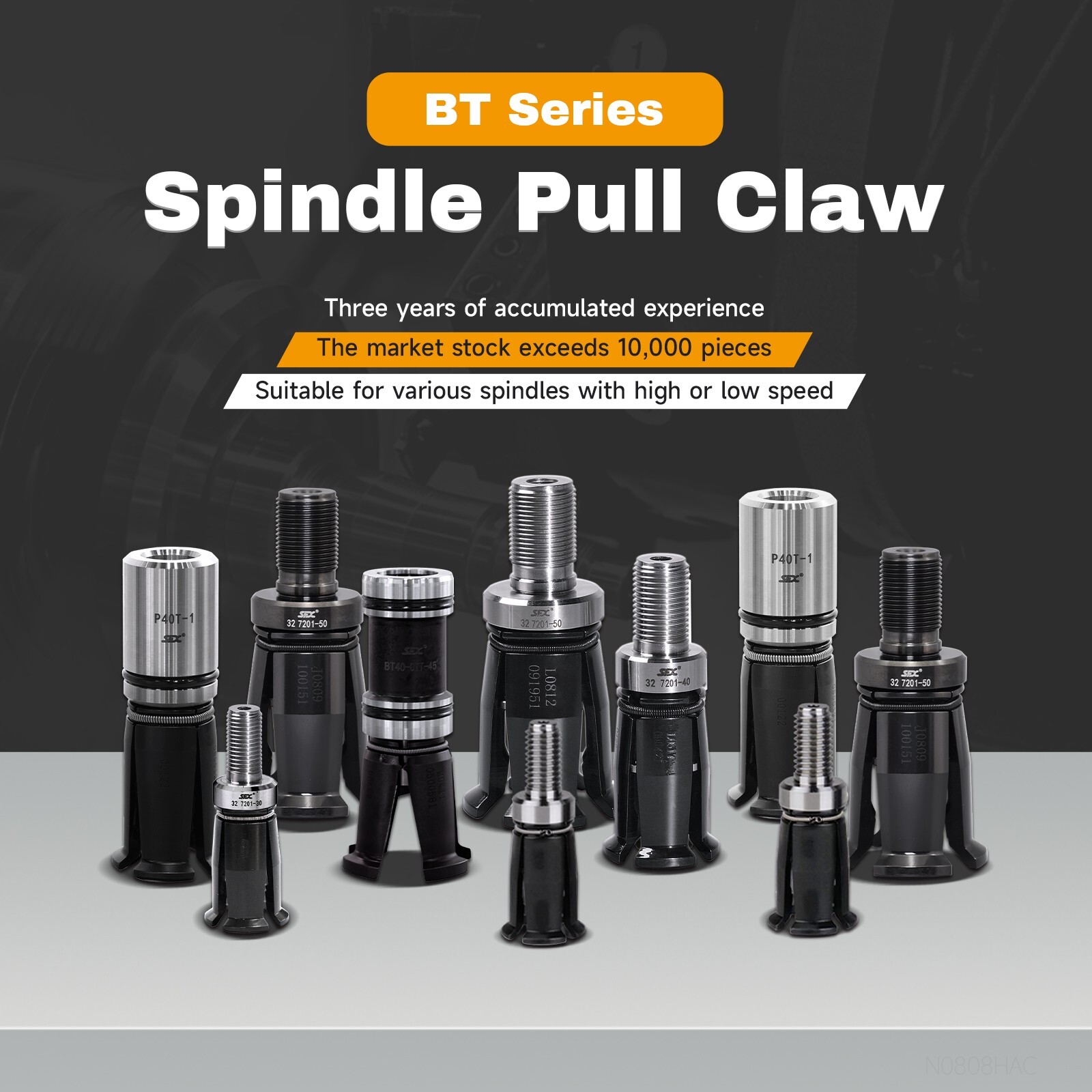 BT30-90° Internal Thread Pull Claw 4 Petal Clamp Pull Claw for CNC Machine