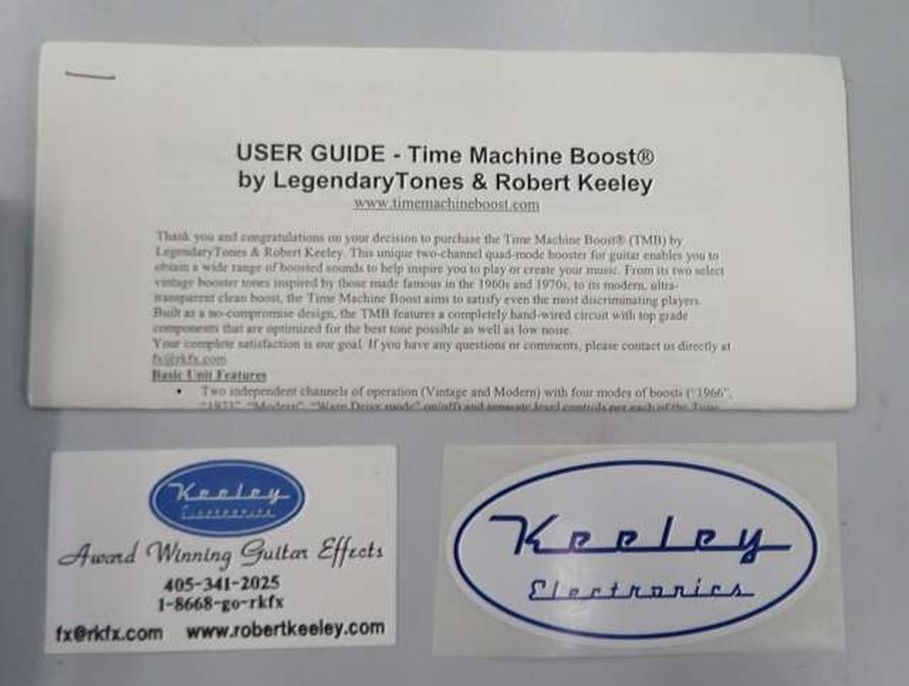 Keeley Time Machine Boost Compressor Pedal for Guitar, Used