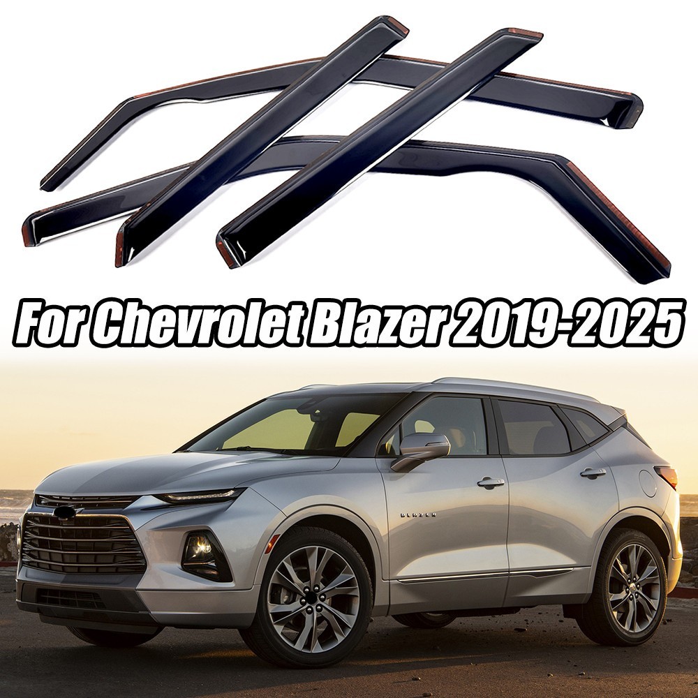 In-Channel Fit Chevrolet Blazer 2019-2025 Rain Guard Window Visor Deflector Trim