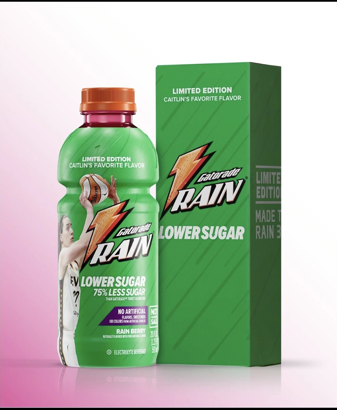 Gatorade Lower Sugar x Caitlin Clark Rain Berry Capsule Exclusive