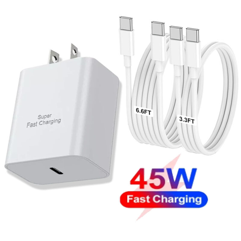 45W Super Charging Fast Wall Charger Cord Cable For iPhone 16 15 14 13 Pro Max