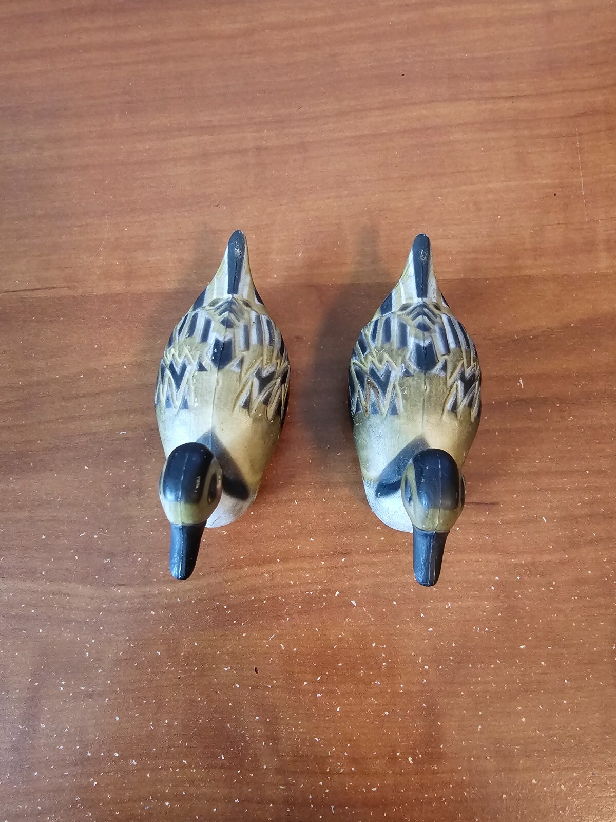 Vintage 1980s LOT OF 2 Mallard Duck Decoy Pencil Sharpener Figurines