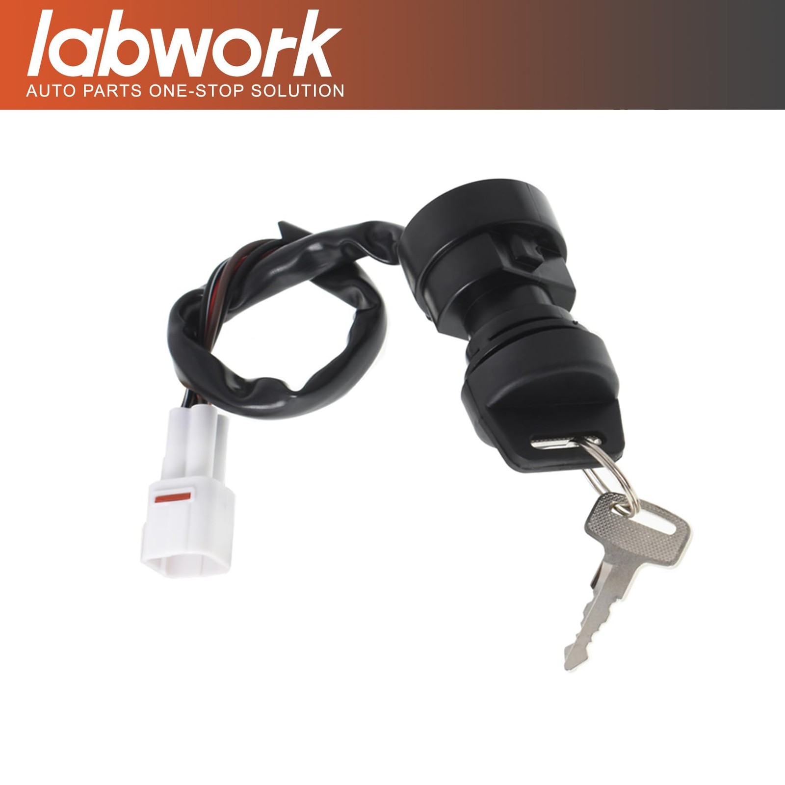 labwork Ignition Key Switch Replacement for Yamaha Warrior 350 YFM350X Black