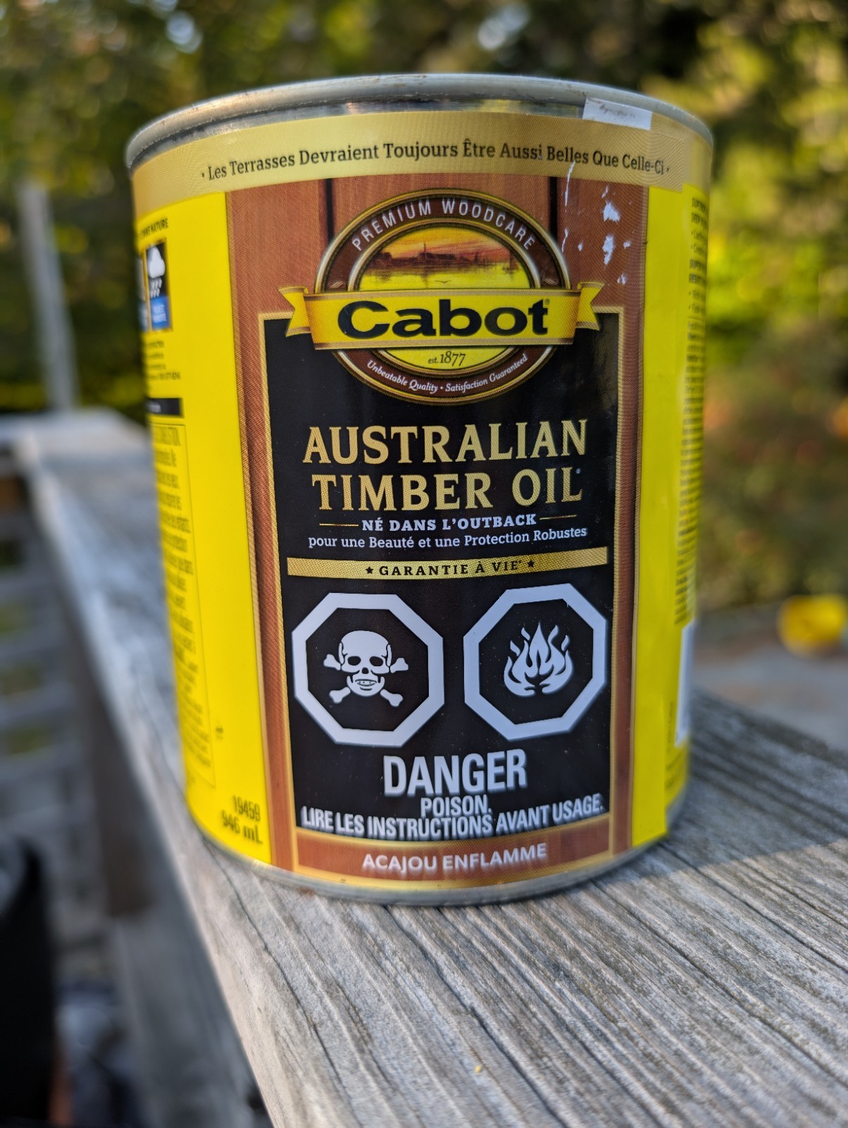 Cabot Australian Timber Oil * Quart *946 mL *Mahogany Flame* 2021 *Wood Finish