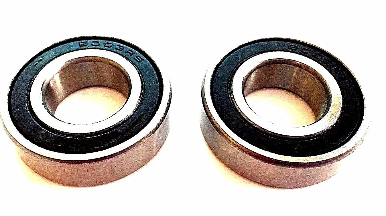 SET OF TWO 6003-RS AXLE BEARINGS DUAL SIDE RUBBER SEALS
