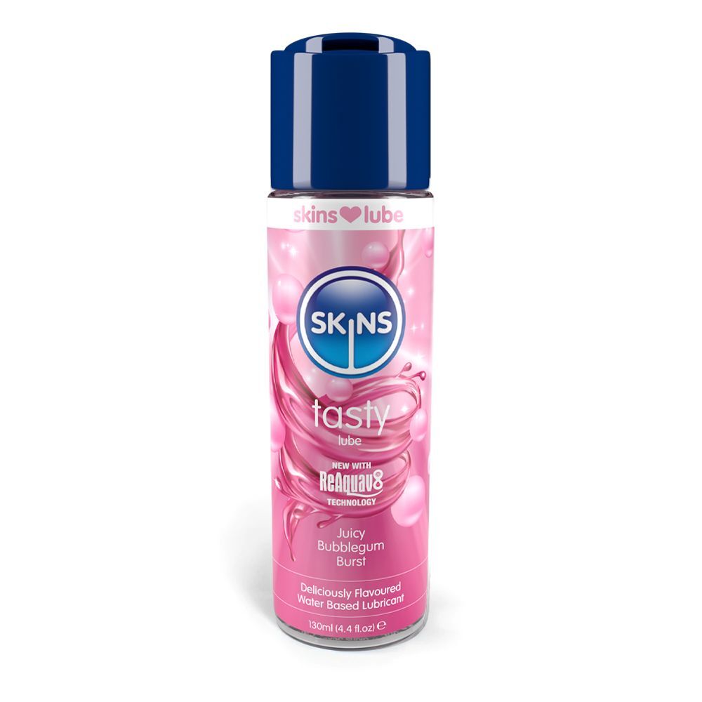 Skins Bubblegum Flavored Water-Based Personal Lubricant Lube 4.4oz