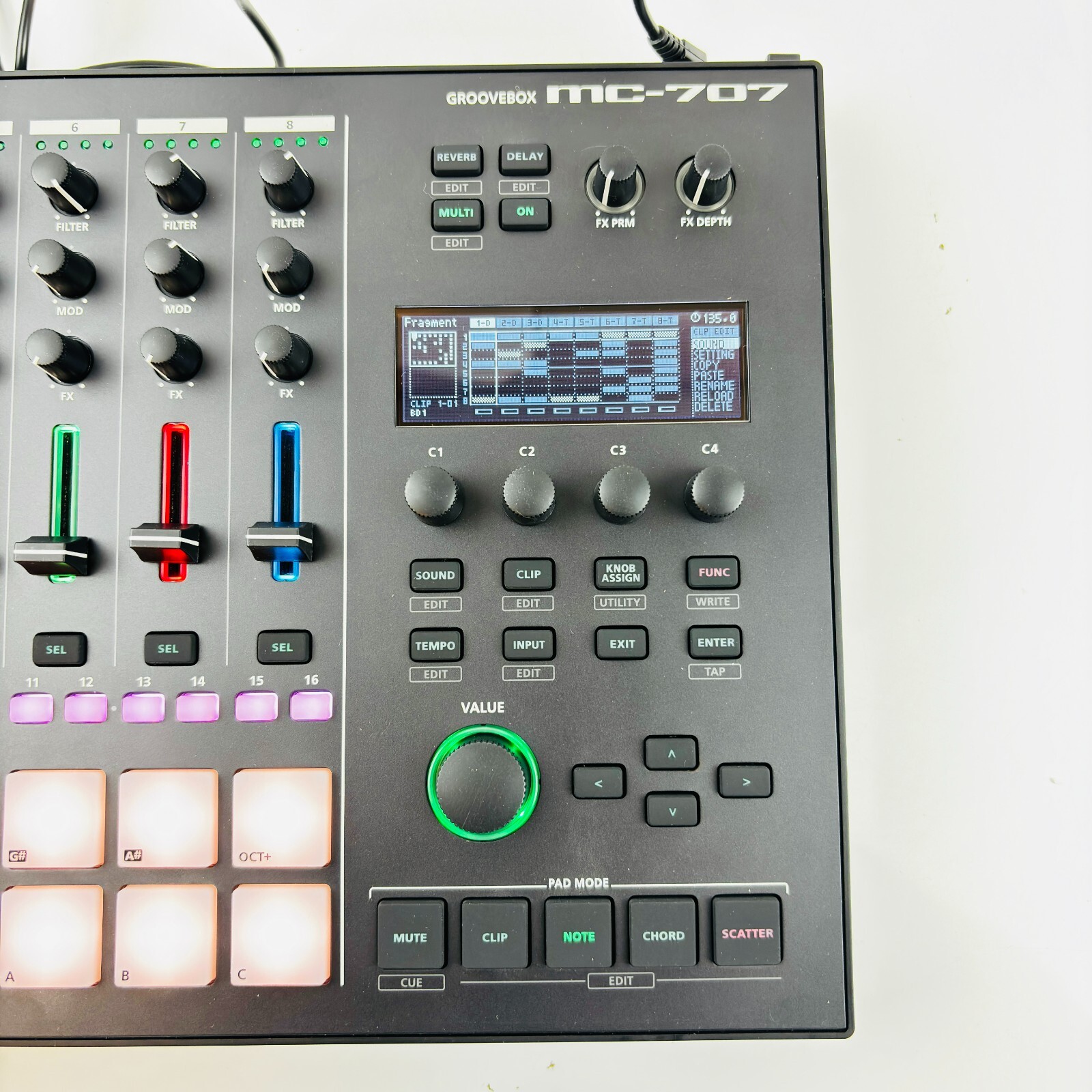 Roland MC-707 Sampler Drum Machine Synthesizer Groovebox Workstation Tested