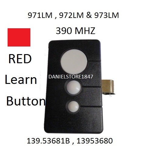 Sears Garage Door Opener 3 button Remote HBW1255 139.53681B 390MHz