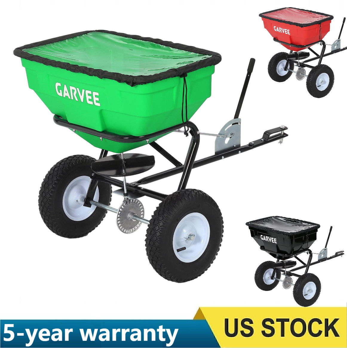 130lb Heavy Duty Tow Behind Broadcast Spreader ATV Garden Tractor Seed Spreading