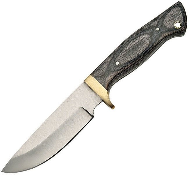 Pakistan Black Pakkawood Handle Hunter Fixed Blade Knife Drop Point - 203361-BK