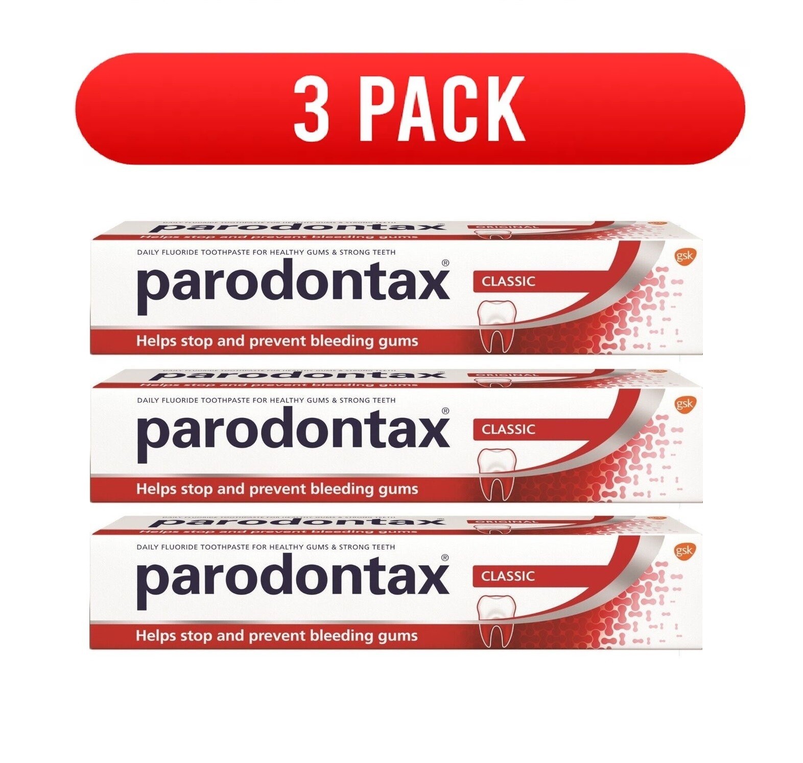 3 Pack Parodontax Classic Toothpaste 3х75ml