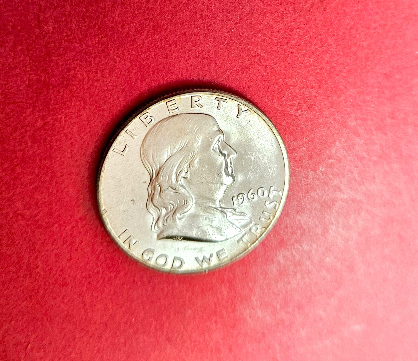 1960   Franklin Silver Half Dollar.  EF.  90% Silver
