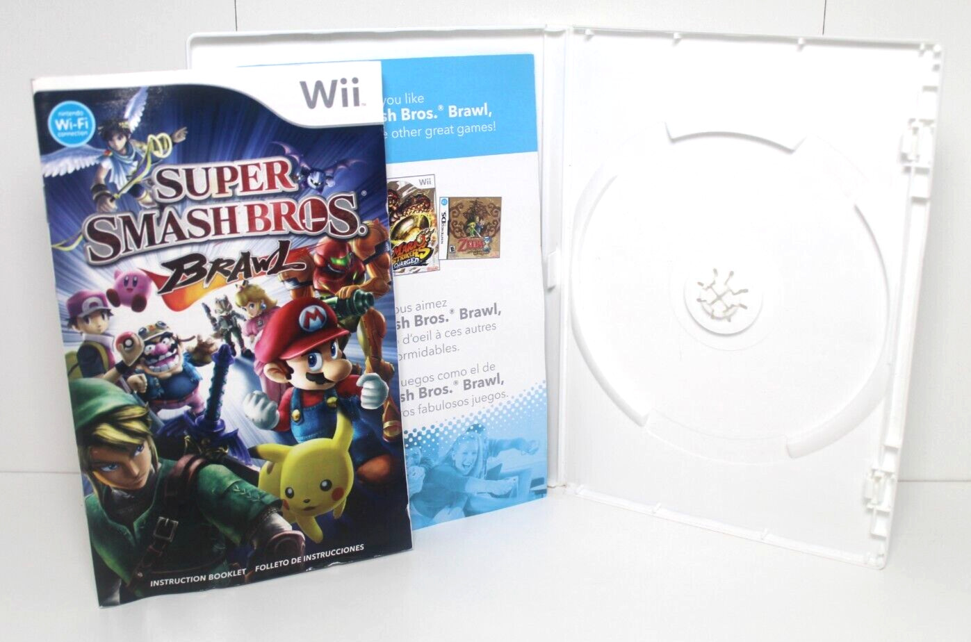 Super Smash Bros. Brawl (Nintendo Wii) Replacement Case & Artwork - NO GAME