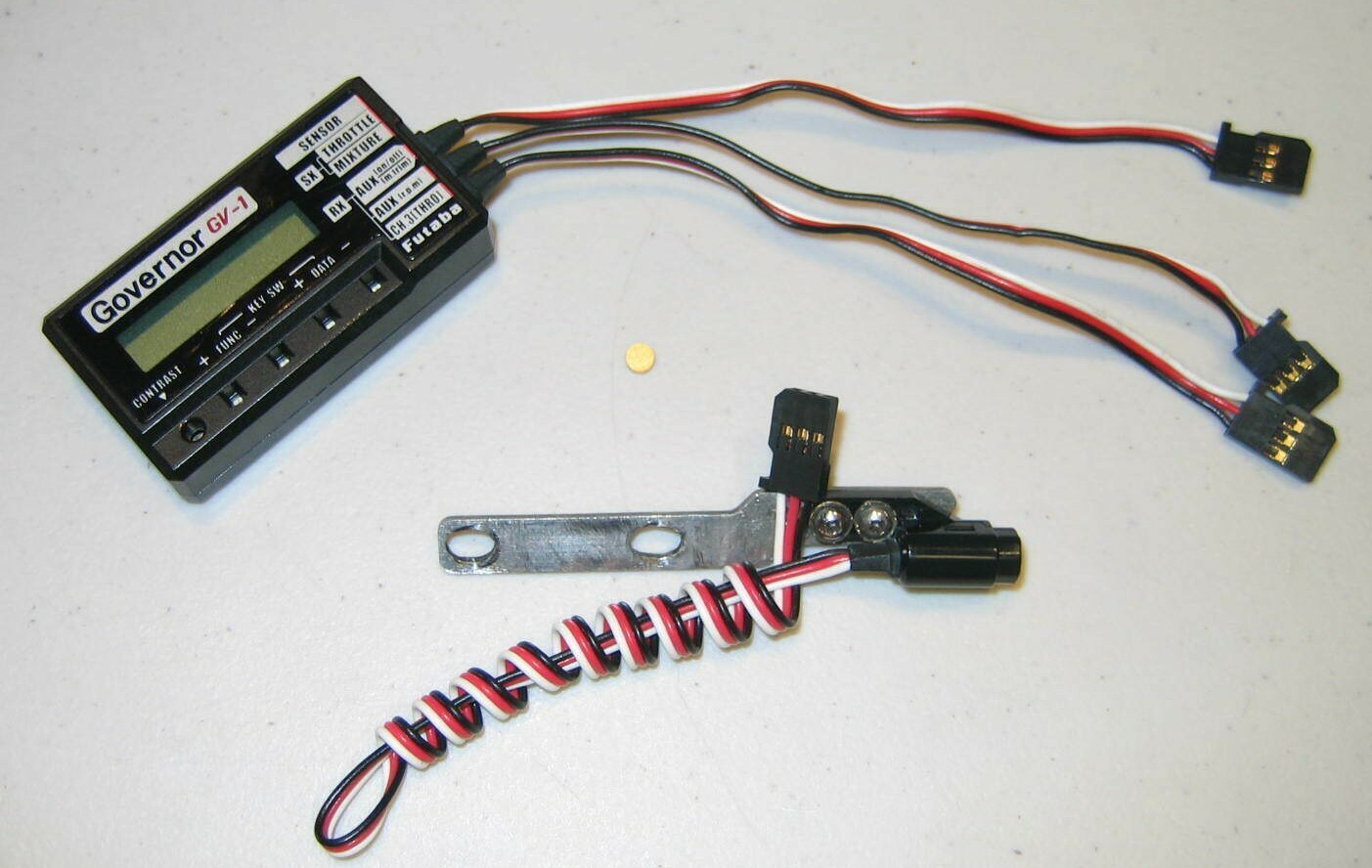 Futaba GV-1 RC Helicopter Throttle RPM Governor w/ Bracket sensor & Mag FUTM1001