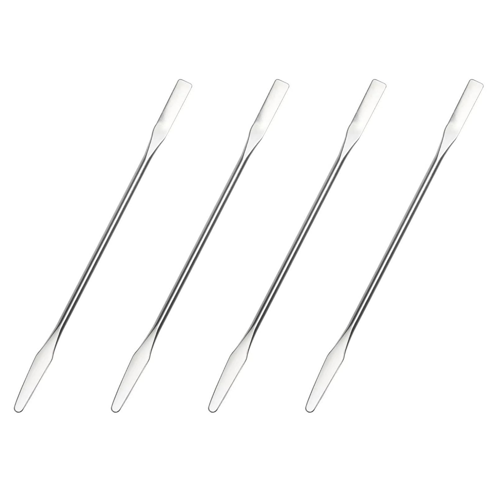 Stainless Steel Lab Mini Double Ended Spatula Micro Shovel 6 Inch 4 PCS