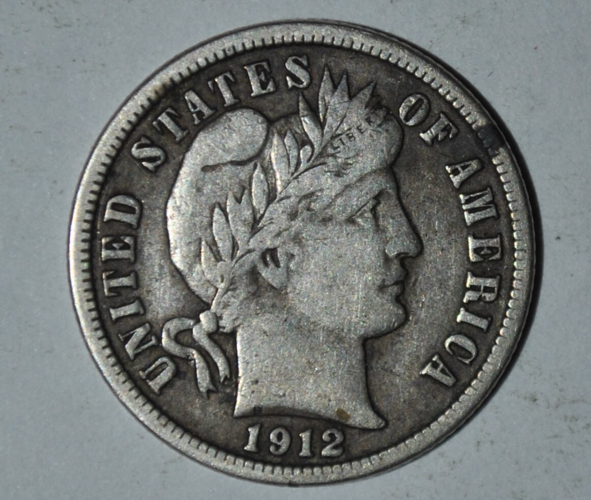 1912 p  BARBER SILVER DIME {{{{6769