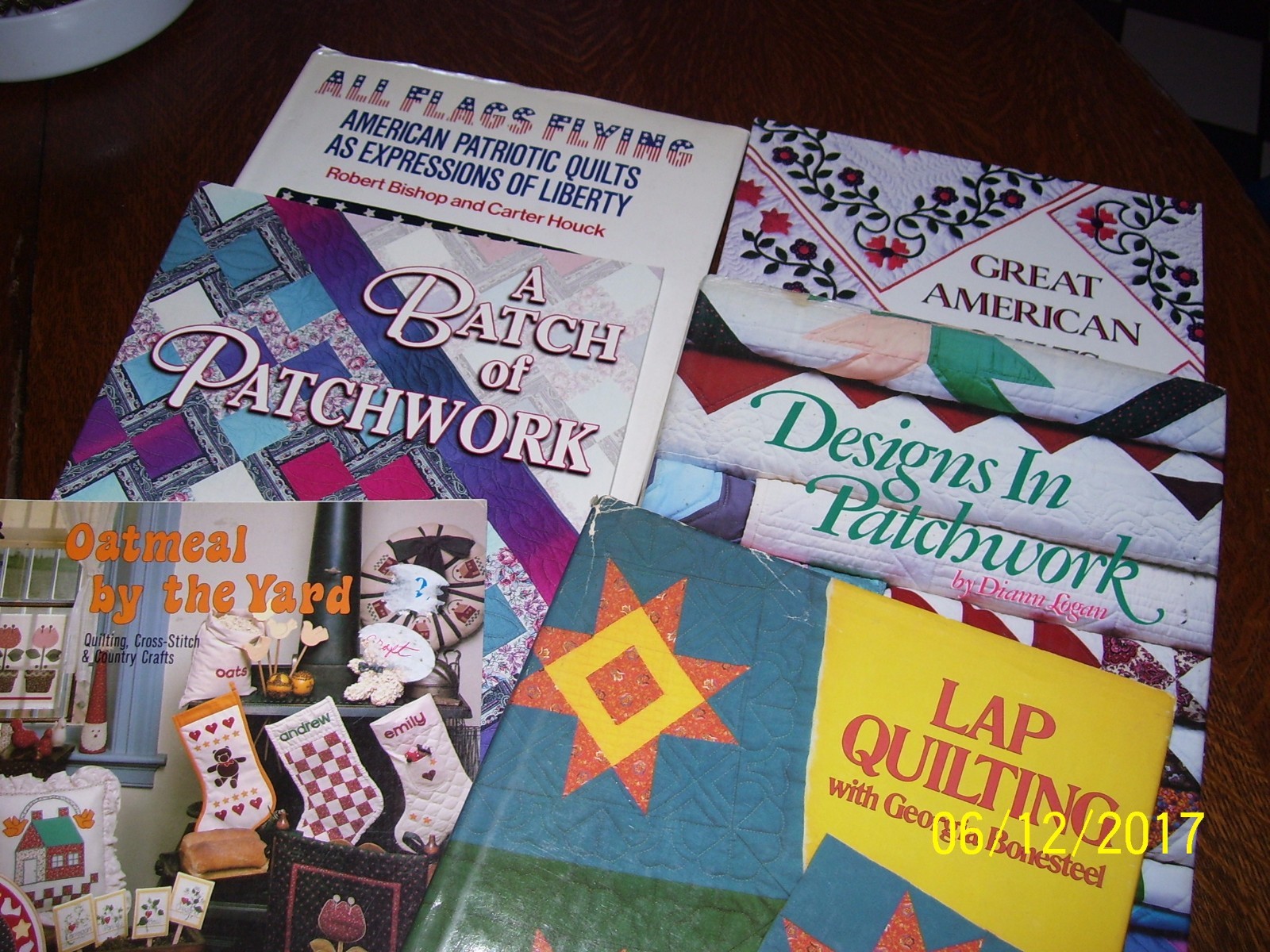 6 QUILTING BOOKS, QUILTERS, GREAT AMERICAN, PATRIOTIC, PATCHWORK, LAP QUILT  FS