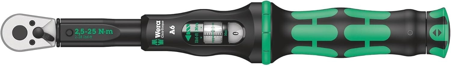 Wera Click-Torque A6 Torque Wrench 2.5 -25 Nm 1/4" Drive 05075605001