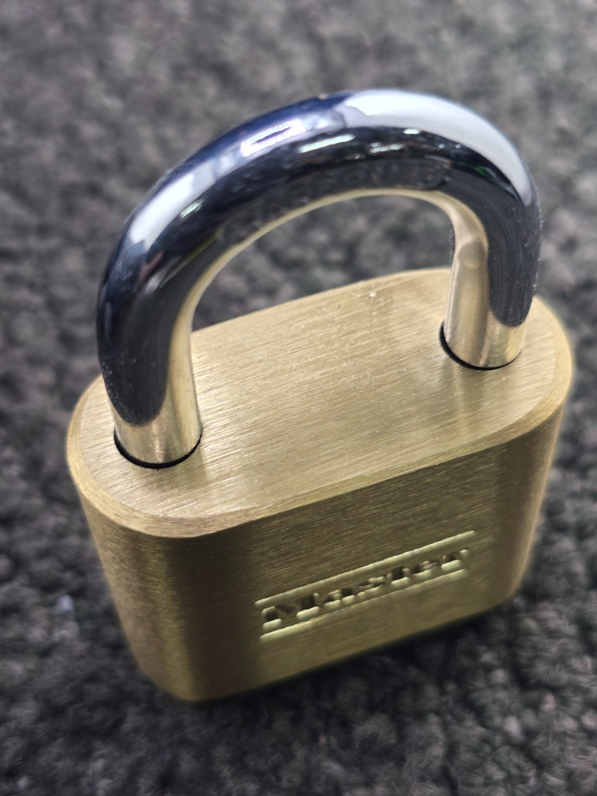 Master Lock 175 4-Digit Resettable Brass Combination Padlock w/ 1-inch Shackle