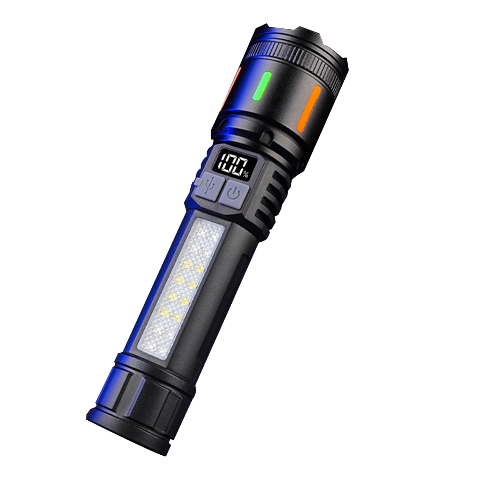 3000 Lumens Super Bright Tactical Flashlight Rechargeable 5 Modes Compact Design
