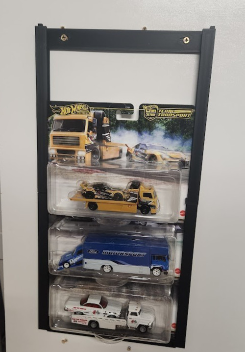 Fits Hot Wheels "Team Transport" Cards. Display Rack Wall Mounting System