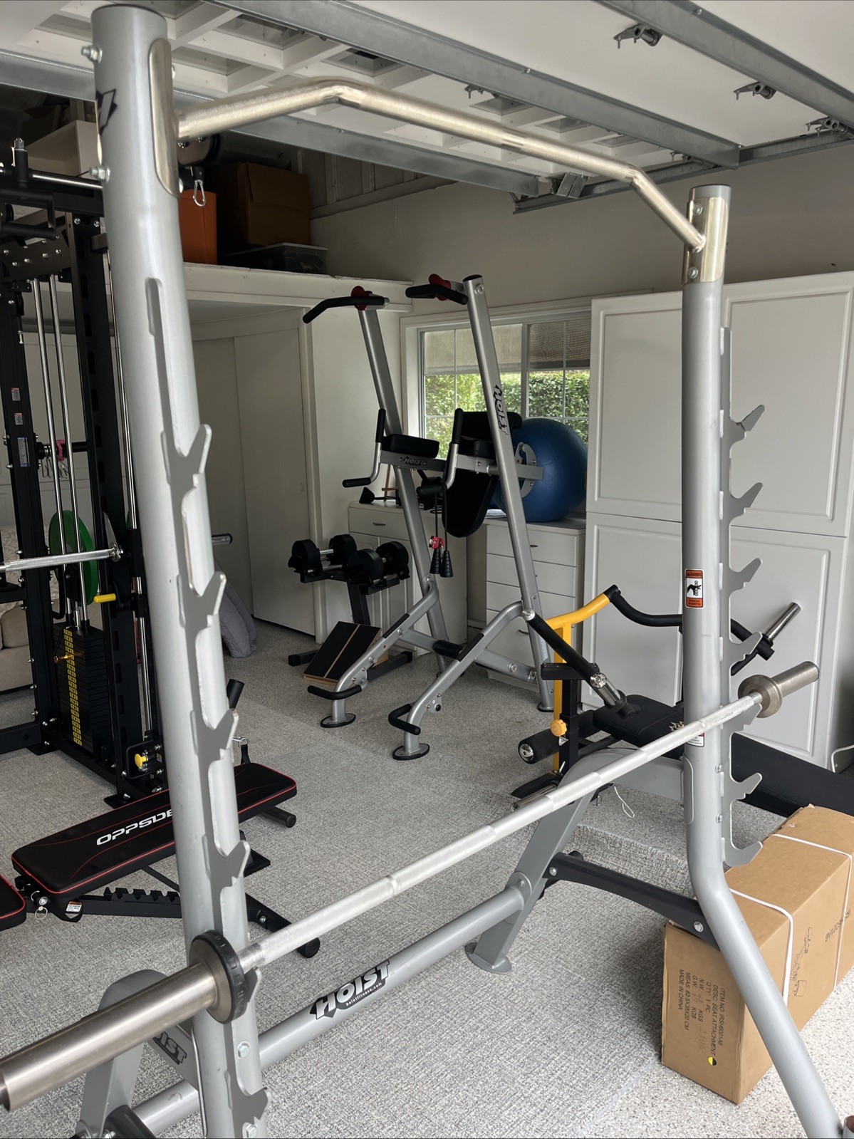 Squat Rack And Free Weight Bar For At Home Strength Training