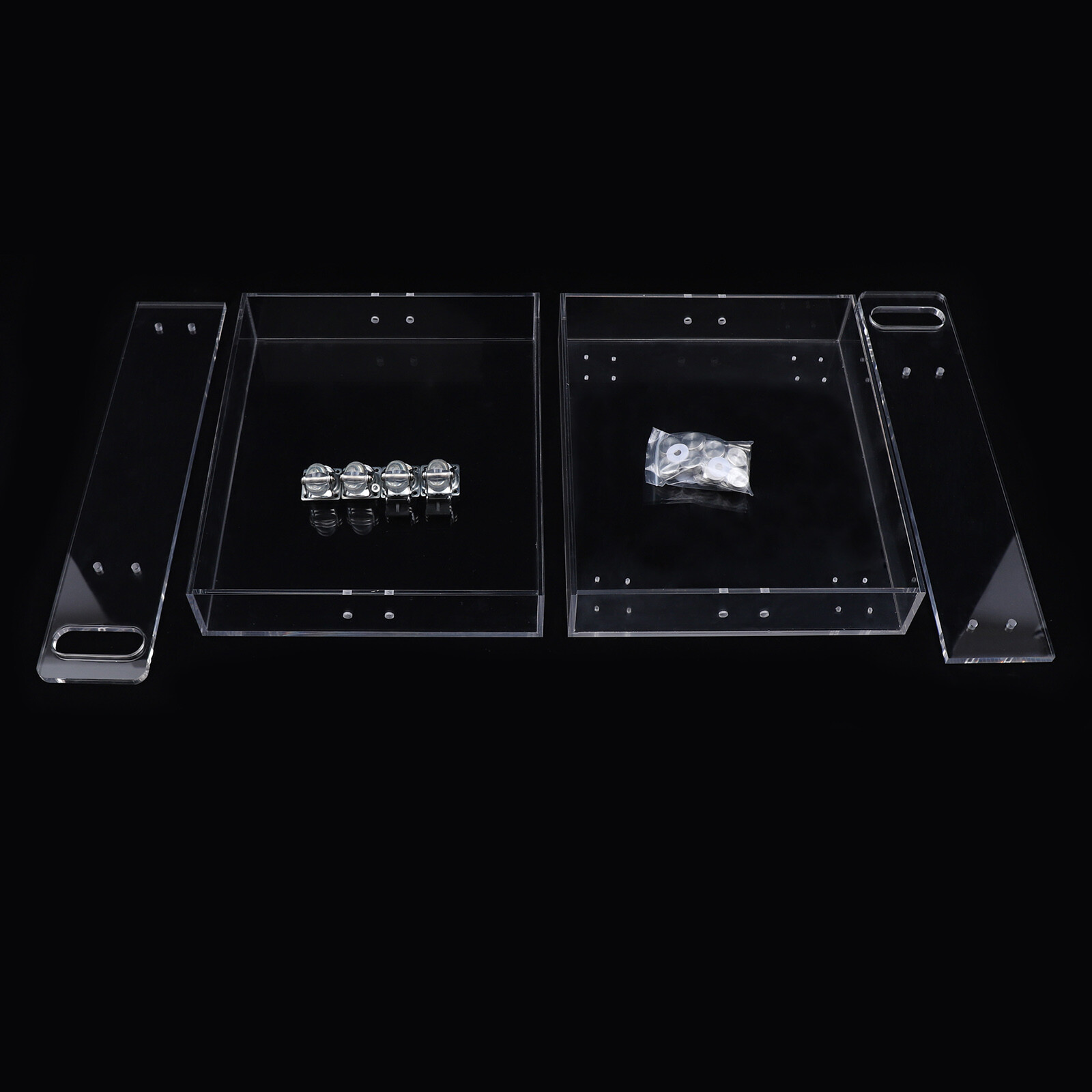 Clear Acrylic Double-Layer Side Table for Storage and Serving