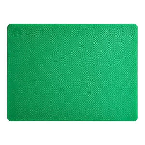 24" x 18" x 1/2" Green Polyethylene Cutting Board - NSF Listed and BPA Free