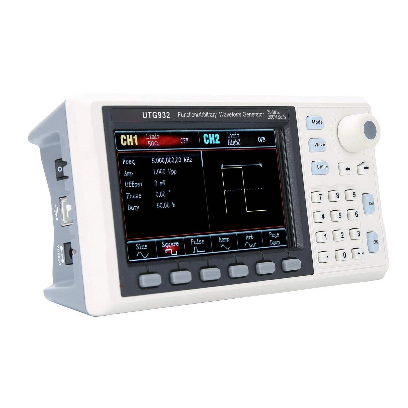 UTG932E Arbitrary Waveform Generator Function Generator Kit 30Mhz 200MSa/s