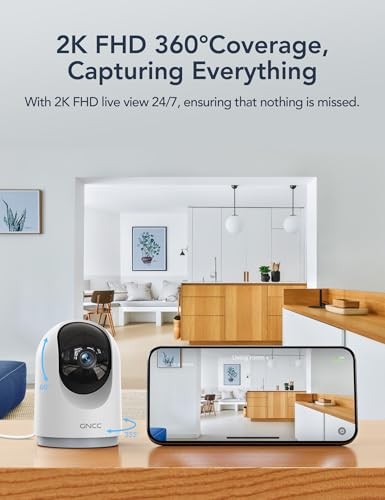 Indoor Security Camera, 2K Cameras for Home Security with Motion 2K-1pack