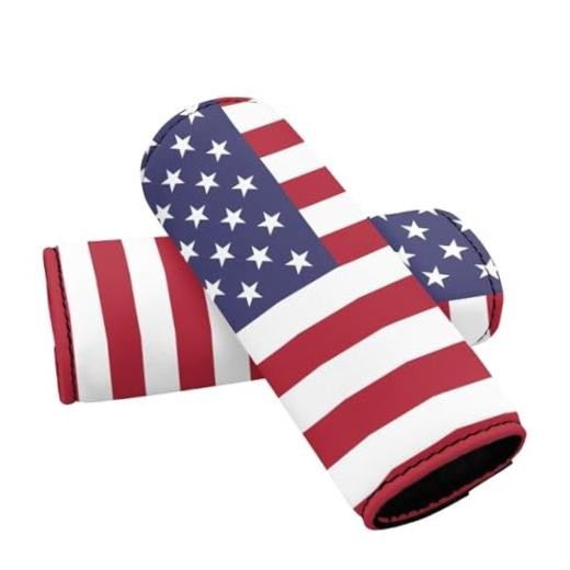 Luggage Handle Wrap Grip,2 Pack Neoprene Suitcase Trolley Handle American Flag