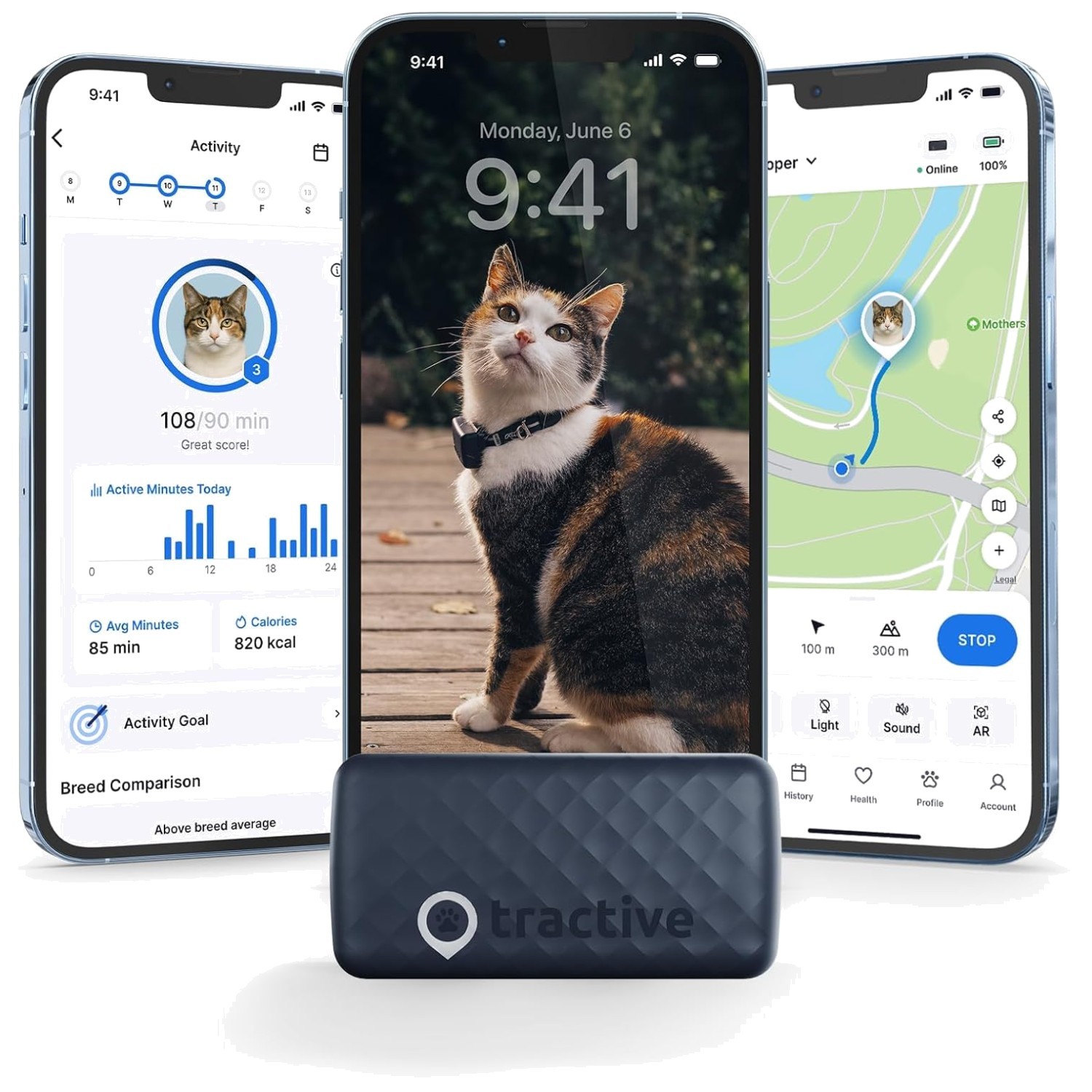 Smart Cat GPS Tracker with Real-Time Location & Health Monitoring for Cats 6....