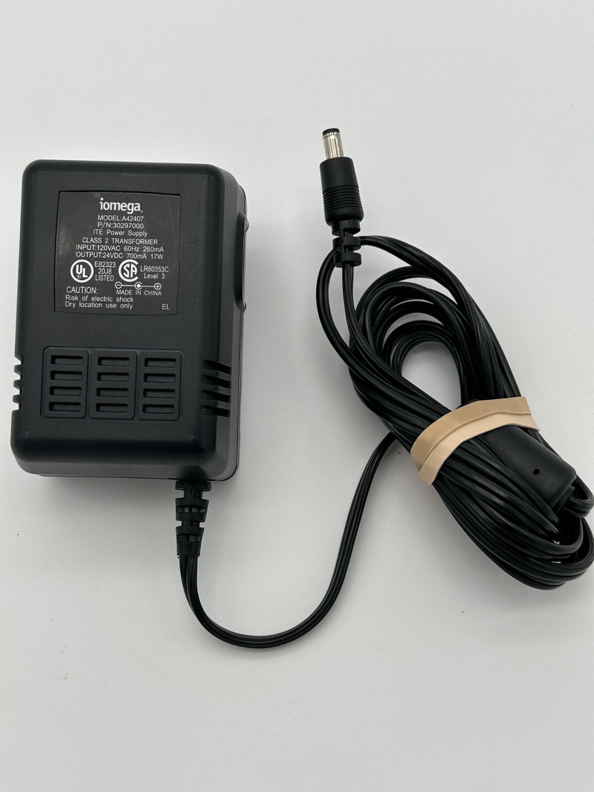 Iomega Zip Drive External OEM Power Supply Model A42407 Output 24VDC Original
