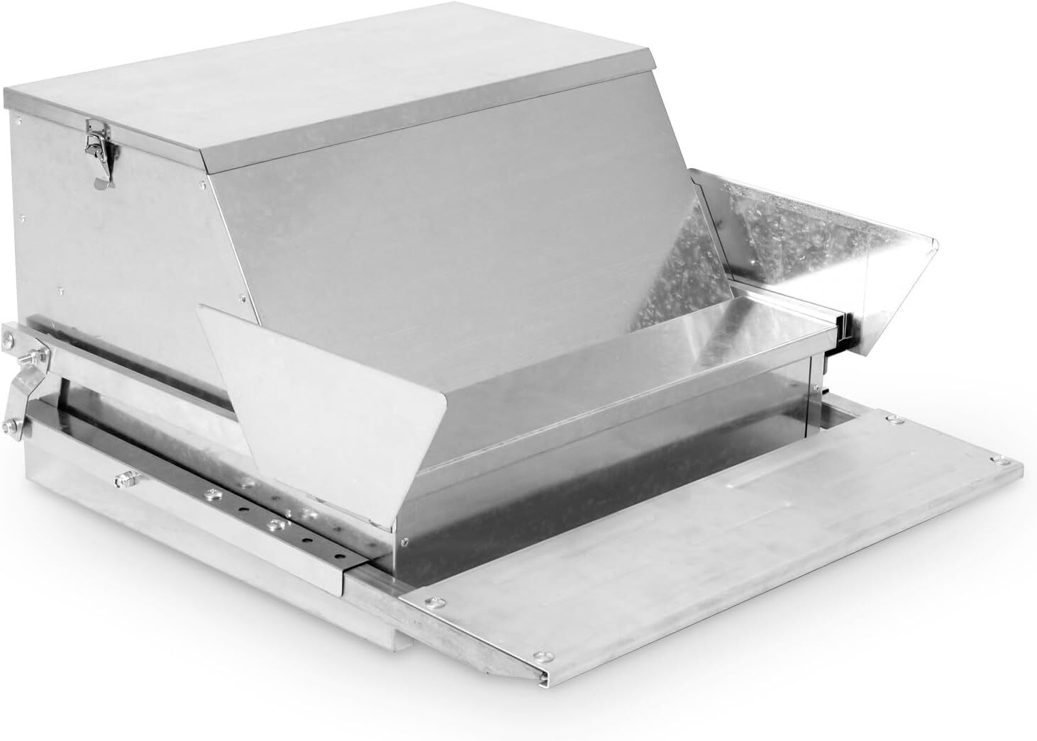 20 lb Automatic Chicken Treadle Feeder Galvanized Steel 6-12 Poultry Feeder