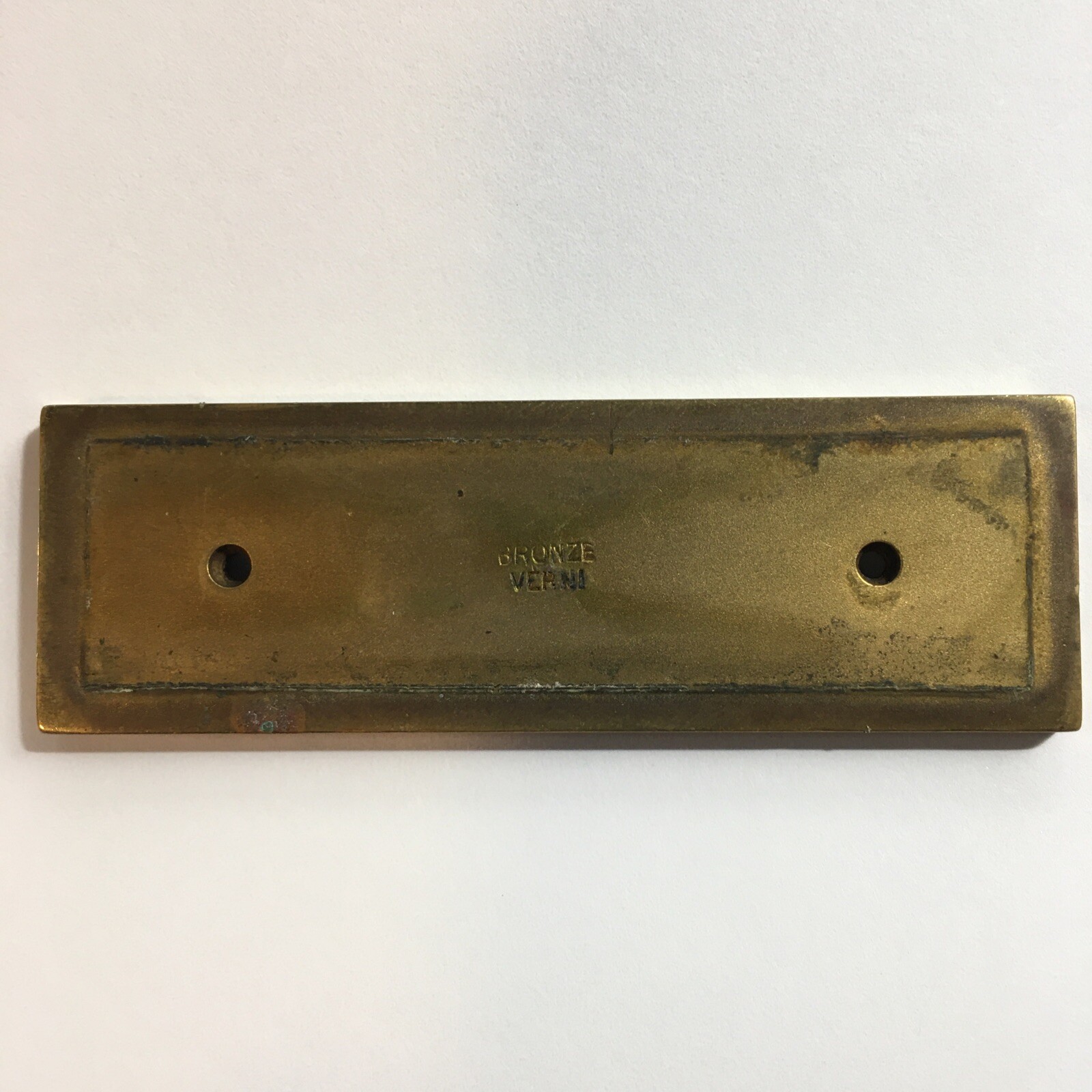 Bronze Verni Plate Part 3 inch x 1 inch
