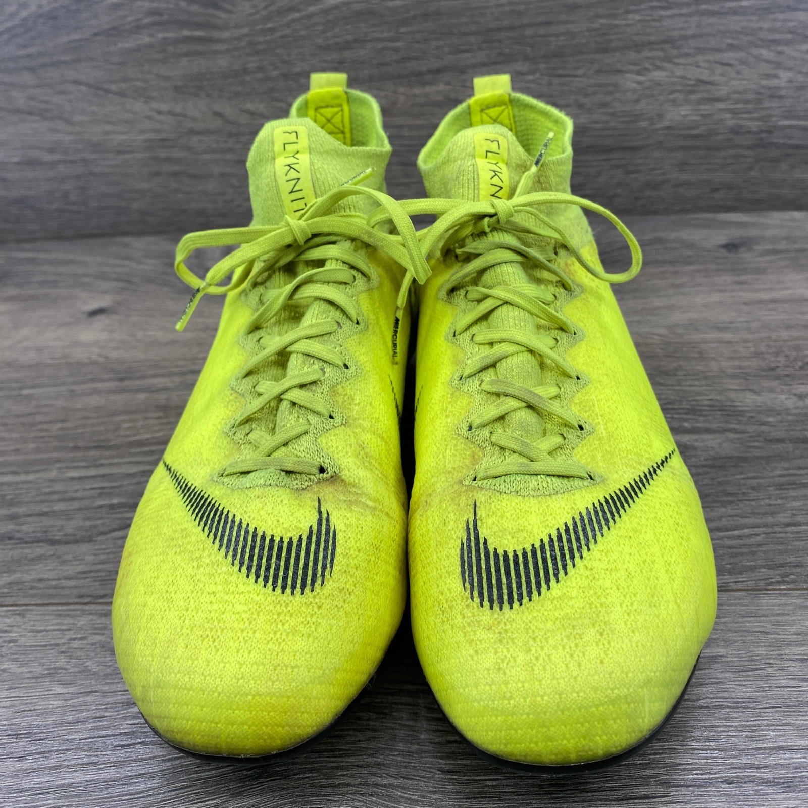 Nike Mercurial Superfly 6 Elite AH7340 Soccer Cleat Neon Yellow Mens 6 Flyknit