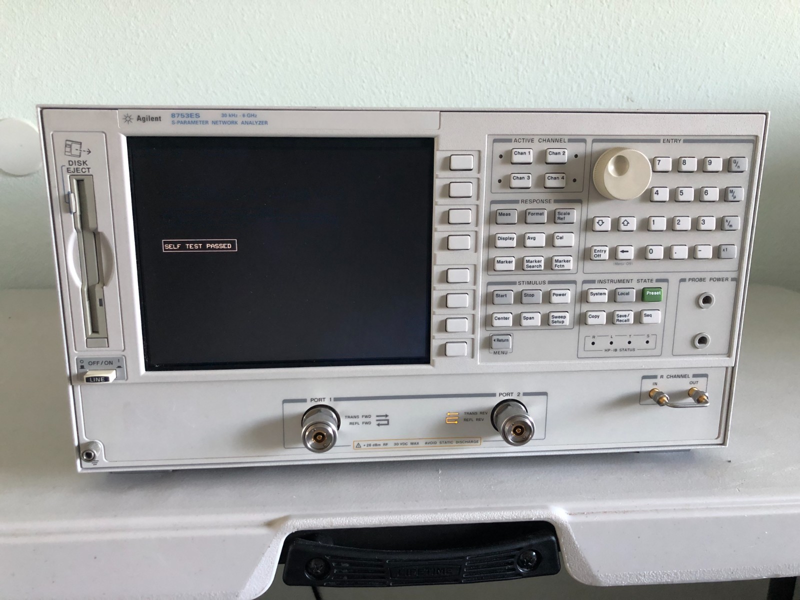 HP/Agilent 8753ES 30kHz-6GHz Network Analyzer S-Parameter Option:006/010