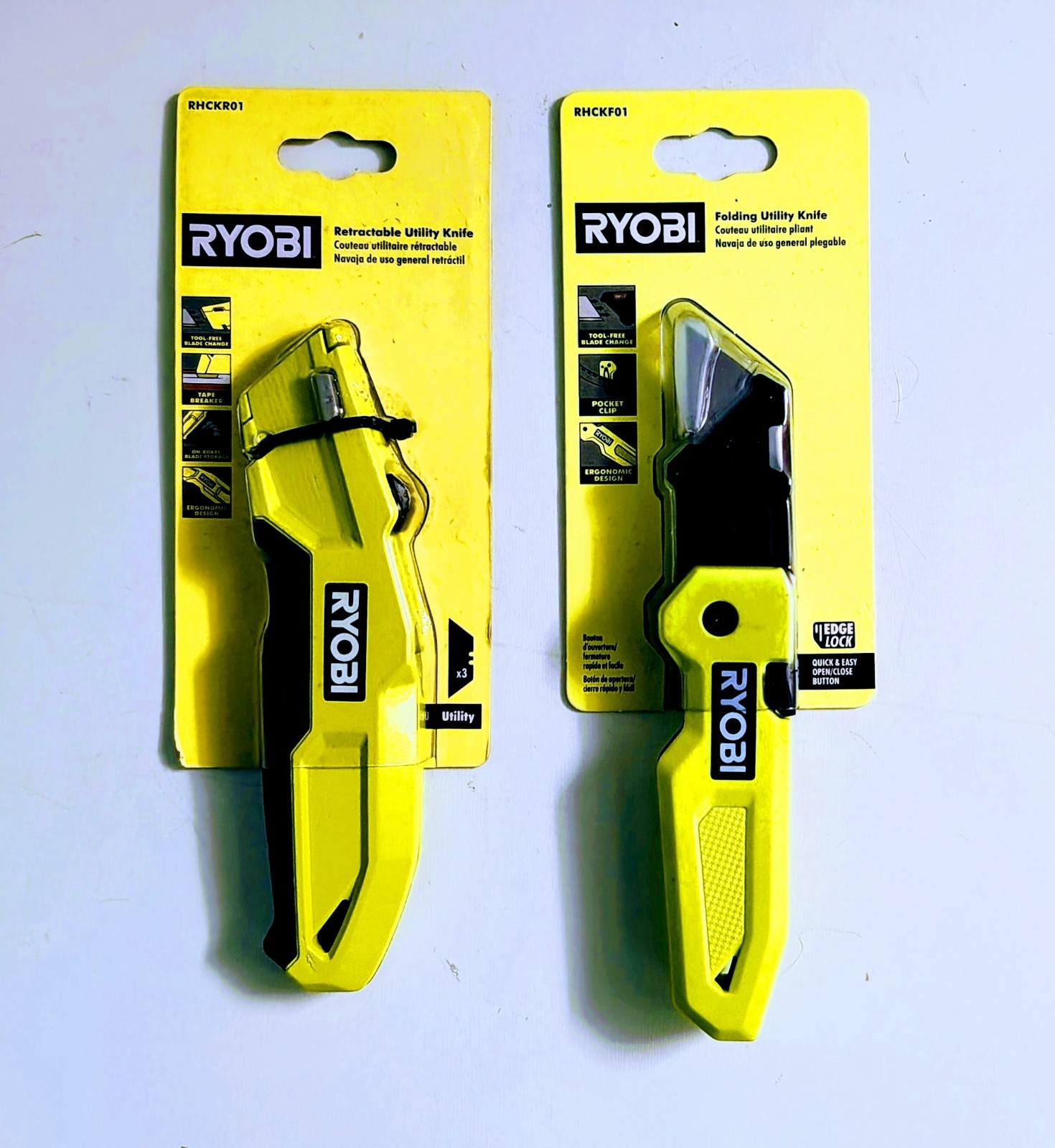 Ryobi Utility Knife Set (Retractable RHCKR01 & Folding RHCKF01)